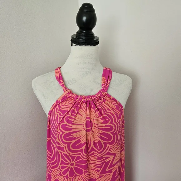 💕Trina Turk Vibrant Pink JUJU halter dress size small 💕 - Picture 6 of 9